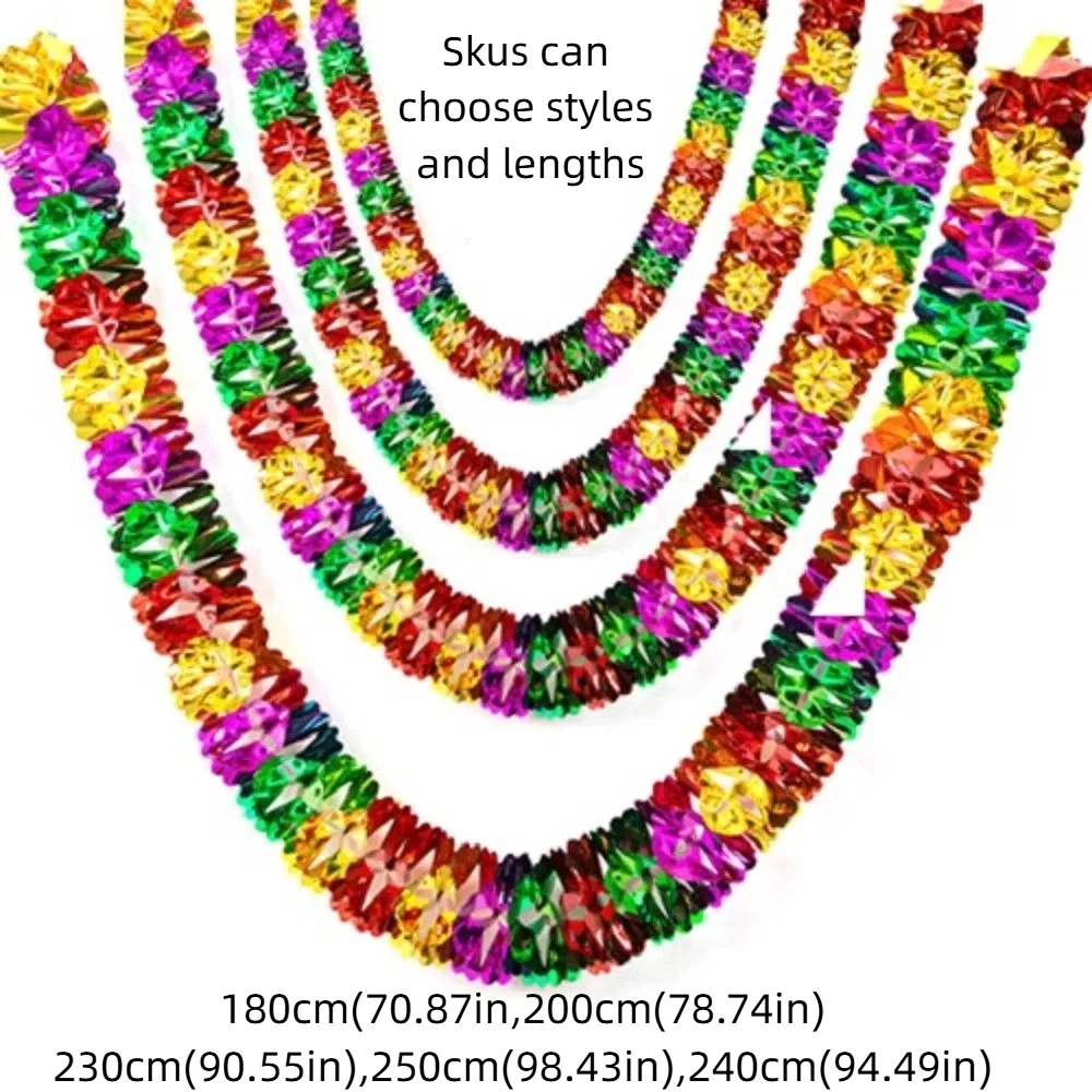 3D Christmas Foil Garlands Colorful Twist Garland Christmas Tree Decorations DIY Celebration Wreath - Image 5