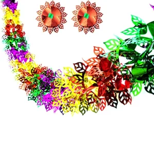 3D Christmas Foil Garlands Colorful Twist Garland Christmas Tree Decorations DIY Celebration Wreath