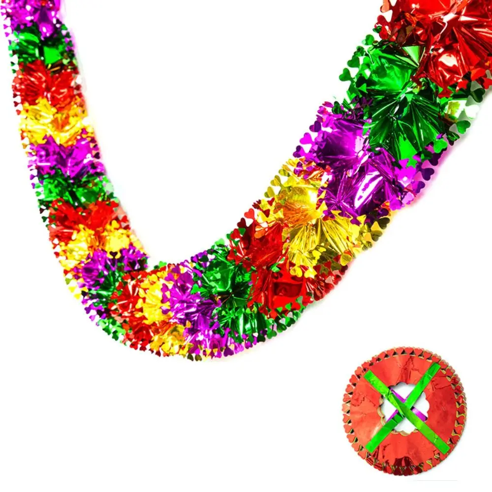 3D Christmas Foil Garlands DIY Twist Garland Festive Wedding Hanging Garland Colorful Flexible Christmas Tree Decorations Garden