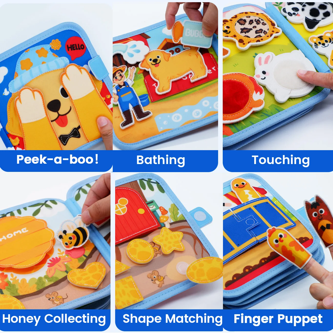 3D Farm Busy Board Quiet Book Soft Felt Montessori Toy For Fine Motor Skills Early Educational Travel Toys For Children Gifts - Image 5