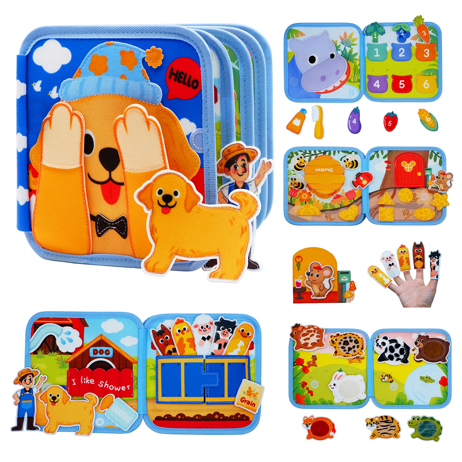3D Farm Busy Board Quiet Book Soft Felt Montessori Toy For Fine Motor Skills Early Educational Travel Toys For Children Gifts - Image 4