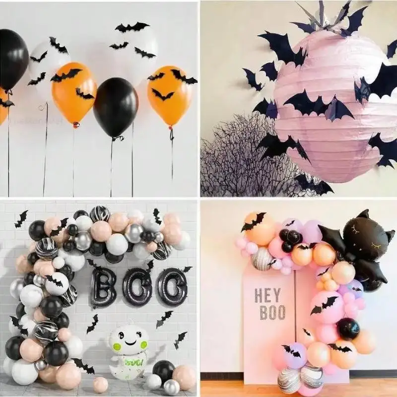 3D Waterproof Black Bats Wall Decor Halloween Decor - Image 6