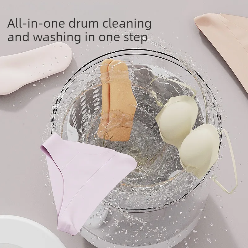 3L Mini Washing Machine with Spin Drying Portable Home Clothes Socks Underwear Cleaning Washing Machine Travel Washing Machine - Image 5
