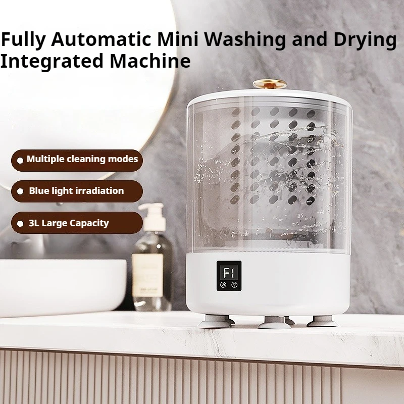 3L Mini Washing Machine with Spin Drying Portable Home Clothes Socks Underwear Cleaning Washing Machine Travel Washing Machine