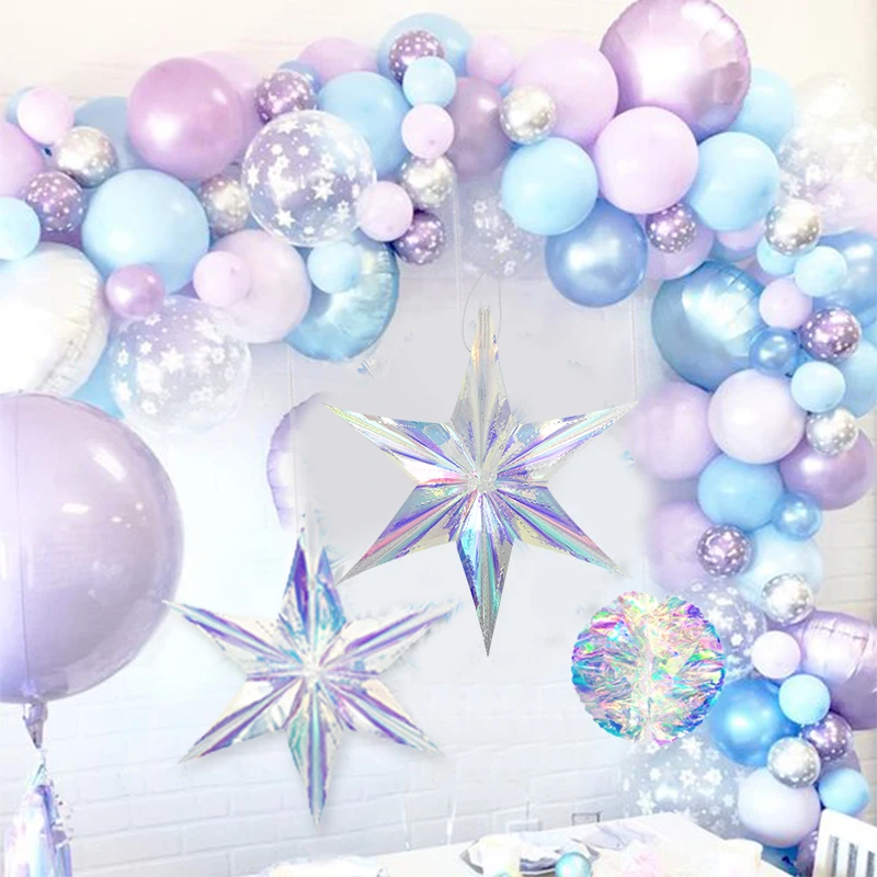 3Pcs Large Shiny Laser Party DIY Hanging Ornament Star Pendant Birthday Wedding Babyshower Festival Party Winter Christmas Decor - Image 2