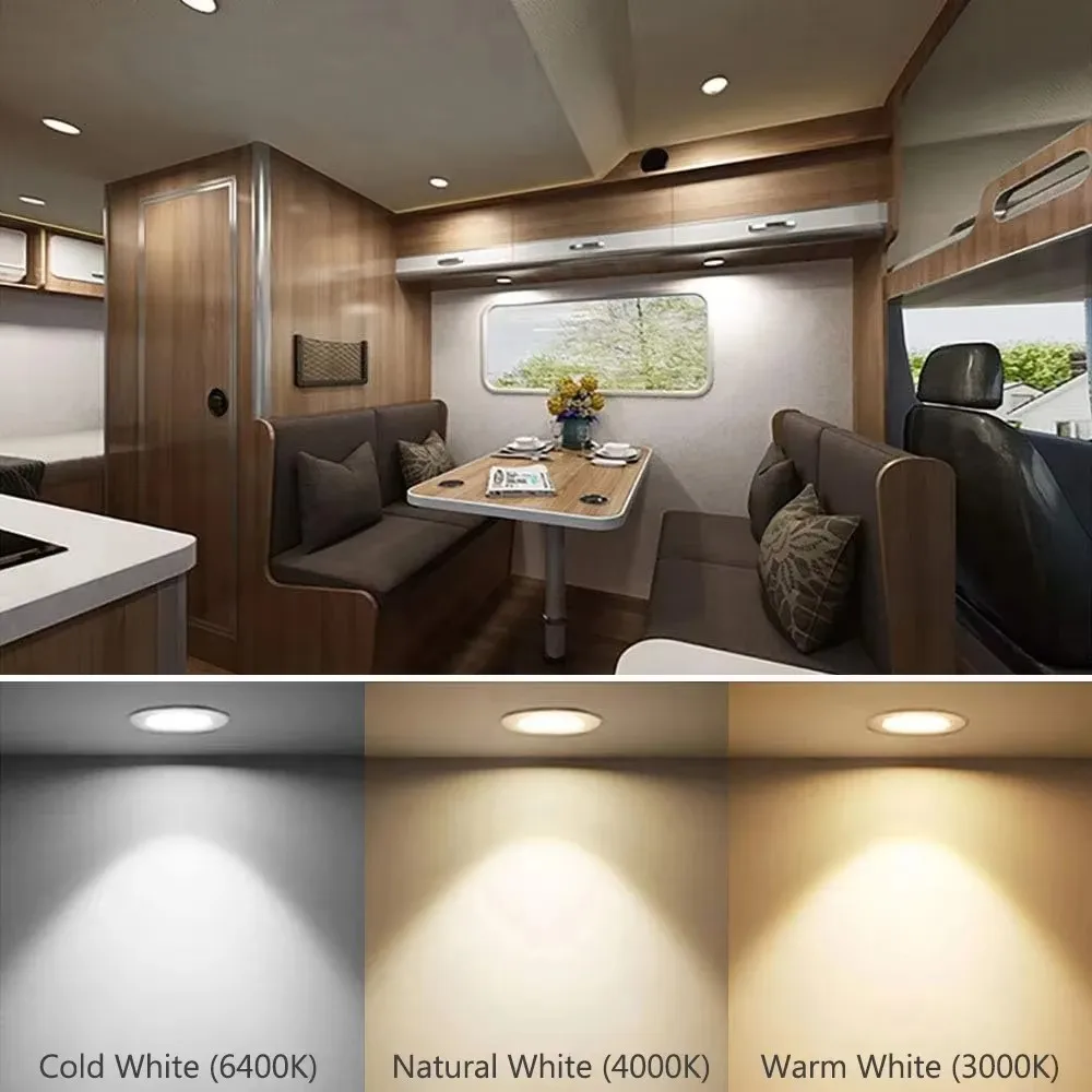 3W LED Small Downlight 12V Indoor Ceiling Lamp Kitchen Bar Bedroom Wardrobe Decorative Spot Down Light RV Camping Lighting - Image 6