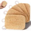 4-6Pcs Natural Loofah Exfoliating Sponges - Gentle Body Scrubber for Shower & Bath, Bamboo Fiber Cleaning Pads