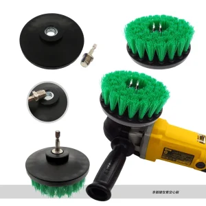 4 Inch 1 Pcs Electric Scrubber Brush Power Cleaning Nylons Brush kit for Shower Bathroom Car Plastic Wooden Furniture Cleaning