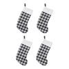 4 Pieces Xmas Stockings Christmas Tree Hanging Decoration Socks Gift Bags Holiday Stockings for Bedroom, Home ,Office Holiday