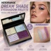 4 Shades Chameleon Eye Palette, Glitter Shimmer, Waterproof Long Lasting, Cream Mud Texture, Daily Makeup Festival Gift