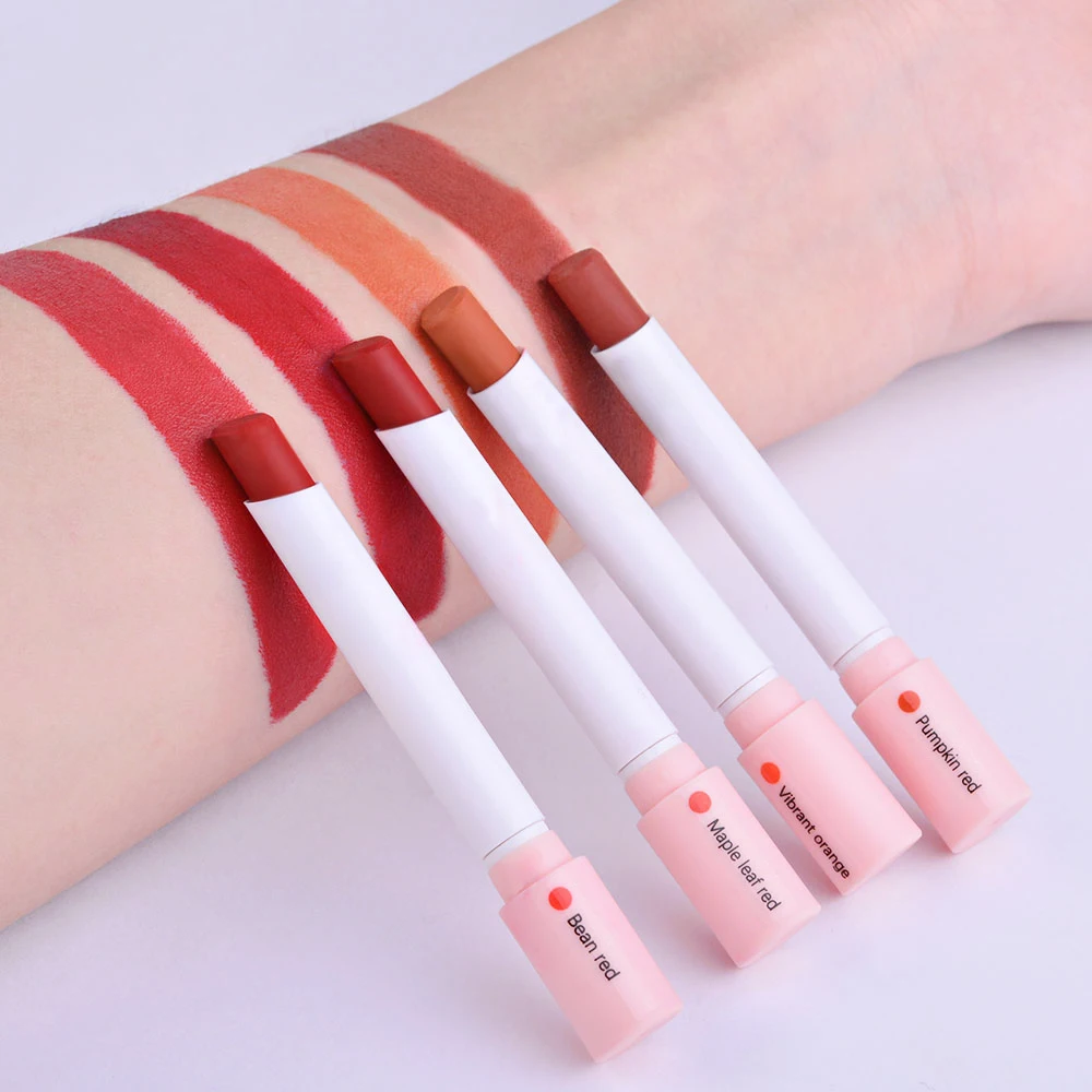 4 pcs/set Cigarette Lipstick Set Long Lasting Lip Glaze Matte Lip Gloss Waterproof Lip Stick Tube Nude Lip Tint Makeup Cosmetics - Image 4