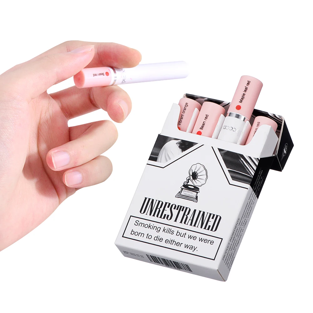4 pcs/set Cigarette Lipstick Set Long Lasting Lip Glaze Matte Lip Gloss Waterproof Lip Stick Tube Nude Lip Tint Makeup Cosmetics - Image 3