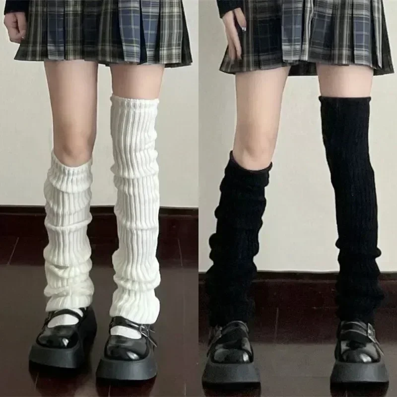 40-70cm Knitted Lolita Leg Warmers Women's Long Socks Autumn Winter Wool Foot Cover Arm Warmer Y2K Crochet Heap Socks Boot Cuffs - Image 5