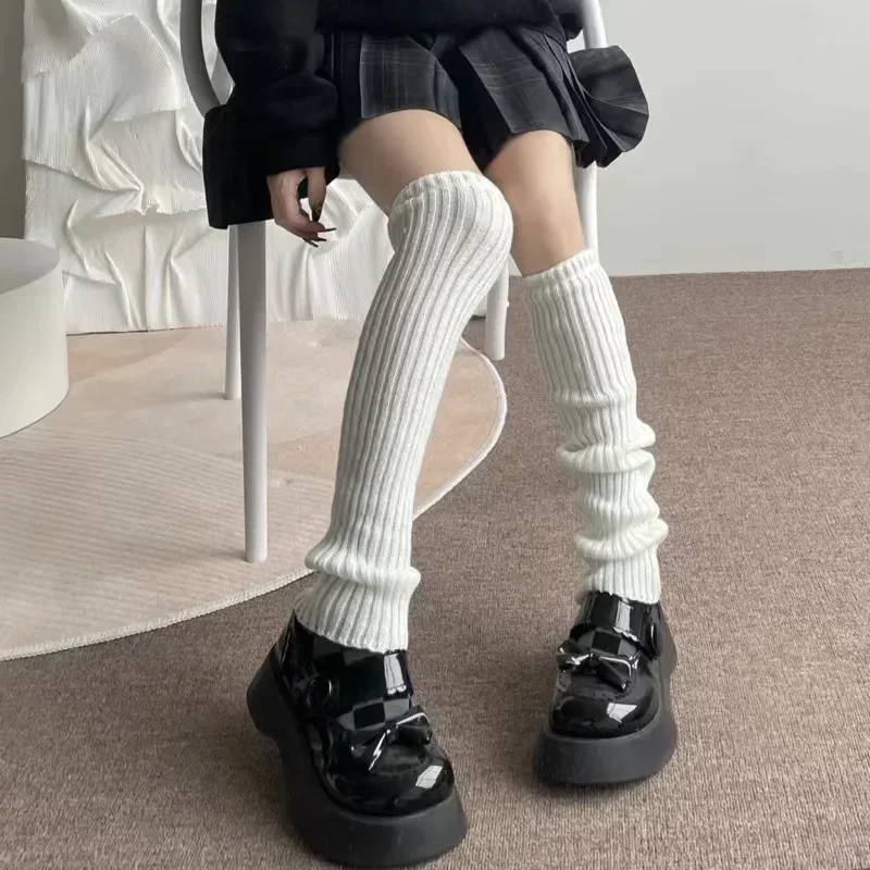 40-70cm Knitted Lolita Leg Warmers Women's Long Socks Autumn Winter Wool Foot Cover Arm Warmer Y2K Crochet Heap Socks Boot Cuffs - Image 3