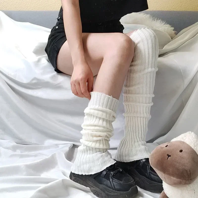 40-70cm Knitted Lolita Leg Warmers Women's Long Socks Autumn Winter Wool Foot Cover Arm Warmer Y2K Crochet Heap Socks Boot Cuffs - Image 6