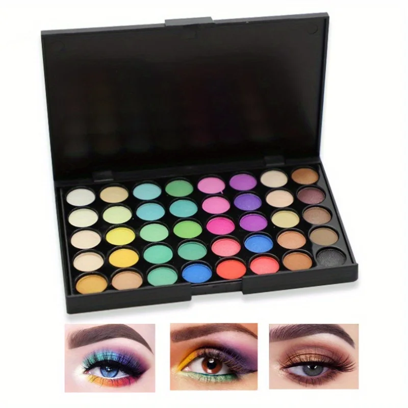 40 Colors Ultimate Eyeshadow Palette Matte & Shimmer Finishes Earth Tones Long-Lasting Smudge Proof Makeup Kit Korea Cosmetics - Image 4