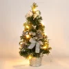 40CM LED Christmas Tree Nightlight LED Light Pine Needle Tree Mini Xmas Tree Christmas Decoration Desktop Ornament New Year Gift