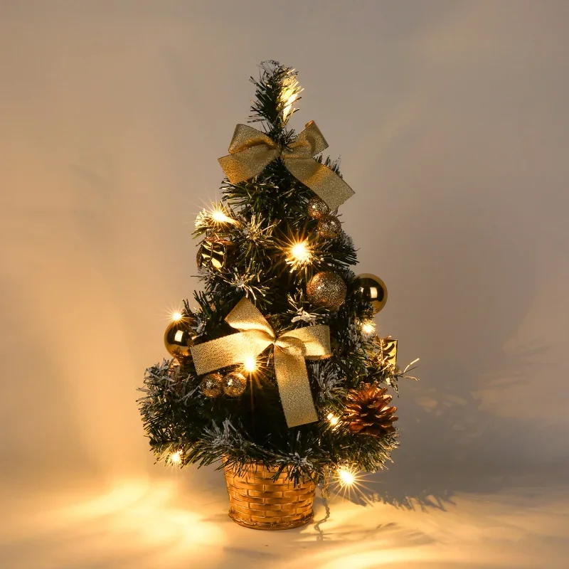 40CM LED Christmas Tree Nightlight LED Light Pine Needle Tree Mini Xmas Tree Christmas Decoration Desktop Ornament New Year Gift - Image 5