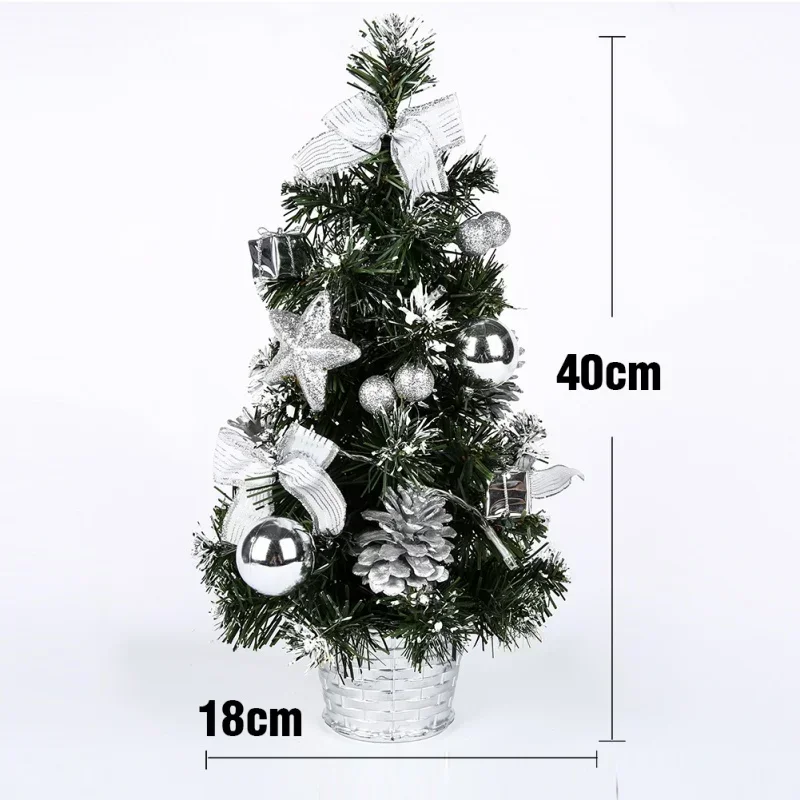 40CM LED Christmas Tree Nightlight LED Light Pine Needle Tree Mini Xmas Tree Christmas Decoration Desktop Ornament New Year Gift - Image 6