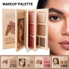 43-color All-in-One Makeup Palette Set, 4-Layer Book Design for Matte Shimmer Eyeshadow Blush Contour Highlighter Cosmetics