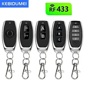 433Mhz RF Remote Control On Off Button Learning Code EV1527 Smart Home Transmitter For Led Light Car Gate Garage Door Alarm Key