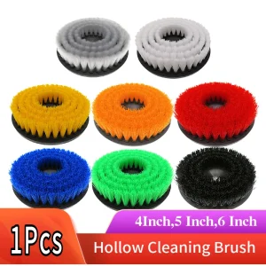 4/5/6 Inch Plastic Soft Hard Electric Brush Hollow for Cleaning Carpet Leather and Upholstery Sofa Wooden Furniture Car Bathroom