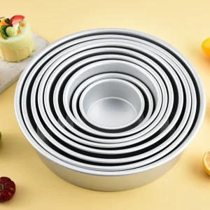 4/5/6/7/8/9/10 Inch Cake Bake Pan Aluminum Alloy Round Cake Tin Heat-Resistant Non-Stick Cake Bakeware Kitchen Dessert Baking