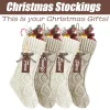 4/6/8PACK Christmas Stockings 18Inches Large Cable Knitted Stocking Xmas Hanging Stocking Decorations with Name Tags