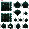 48PCS Fashion Plastic Flocked Christmas Ball 4/6/8cm 7 Colors Christmas Tree Balls Suspensable Xmas Ornament Ball Storefront