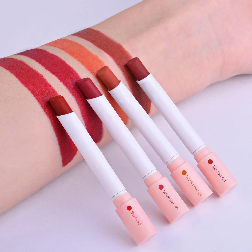 4Colors/set Cigarette Lip Gloss Set Velvet Matte Waterproof Long-lasting Lip Non-Stick Cup Cigarette Lipstick Makeup For Women - Image 6