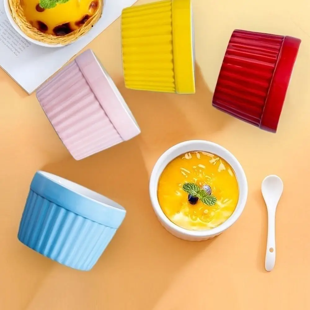 4Pcs Dishwasher-Safe Colorful Ramekins for Baking Oven Safe Ceramic Condiment Dish Mini Stackable Creme Brulee Dishes Souffle - Image 2