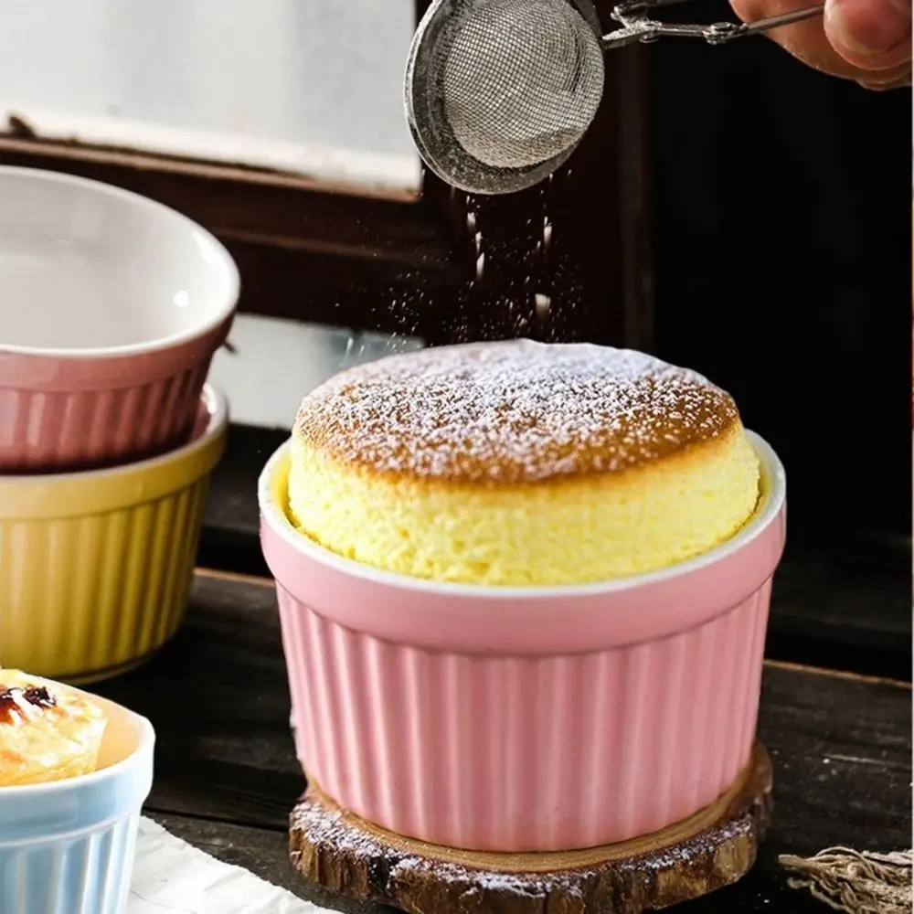 4Pcs Dishwasher-Safe Colorful Ramekins for Baking Oven Safe Ceramic Condiment Dish Mini Stackable Creme Brulee Dishes Souffle - Image 3