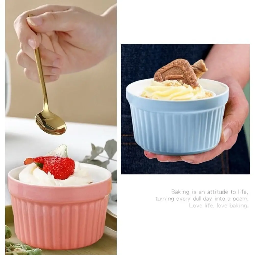 4Pcs Dishwasher-Safe Colorful Ramekins for Baking Oven Safe Ceramic Condiment Dish Mini Stackable Creme Brulee Dishes Souffle - Image 5