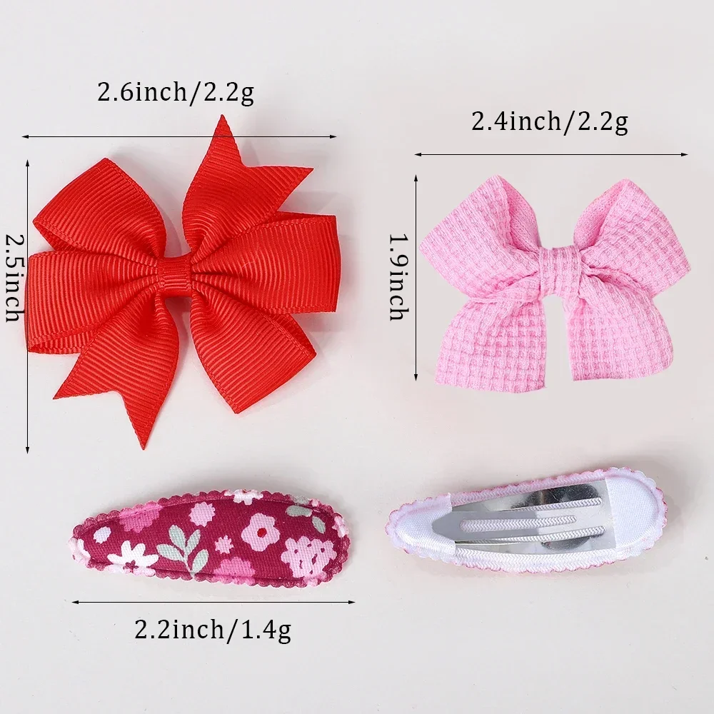 4Pcs/Set BB Clip Cute Bows with Hair Clips for Kid Girls 2025 Spring New Handmade Hairpin Barrettes Headwear Hair Accessories - Image 4