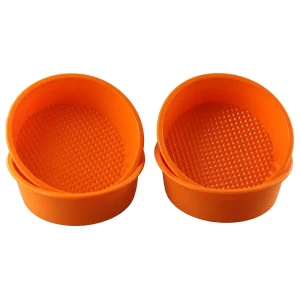 4pcs 5 Inch Small Disc Silicone Cake Mold,Dishwasher Safety Baking Decoration Mold,5 Inch Round Cake Pan,Baking