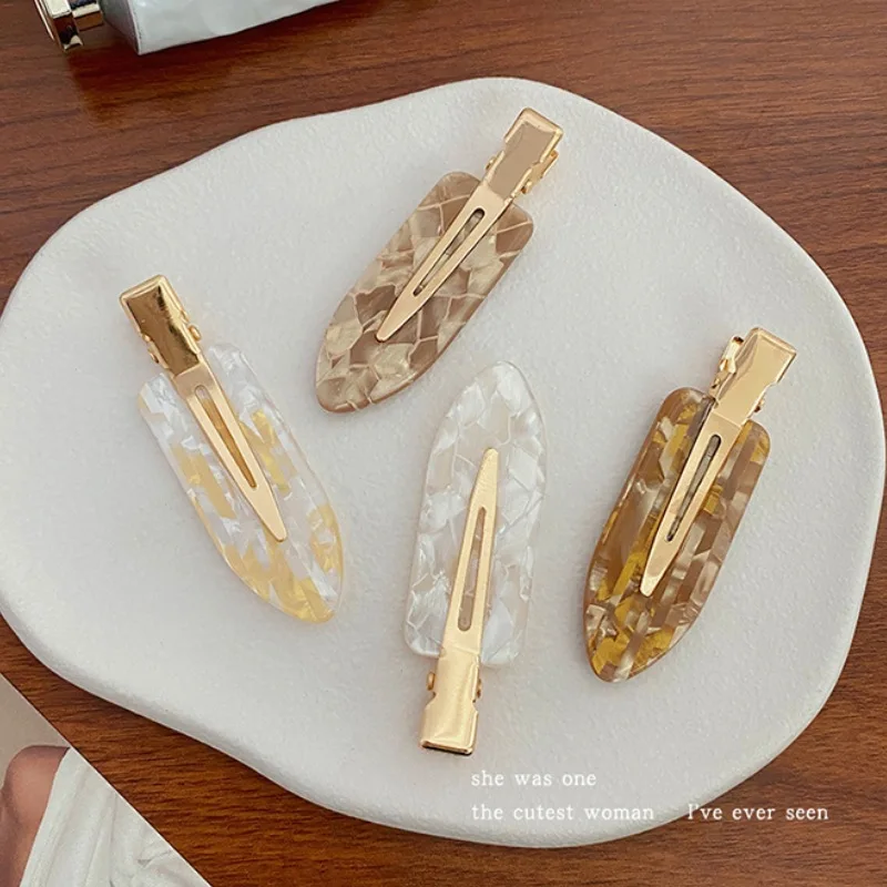 4pcs Simple Mixed Color Hair Clips Side No Trace Bangs Duckbill Clips Elegant Ladies Headwear Hair Accessories - Image 3