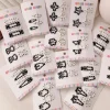 4pcs/set Fashion Black White Dot Hair Clips Cute Geometric Hairpin Sweet Barrettes Hair Accessories