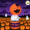 5.9 FT Halloween Inflatable Pumpkin Hot Air Balloon Ghost Blow Up Pumpkins and Ghost Built in Holiday Decoration