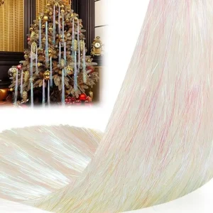 5000 Strands Icicles Iridescent Tinsel Foil Fringe Garland For Christmas Xmas Tree Graduation Party Supplies Holiday Decor