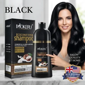 500ml Herbal Black Dye Shampoo Oil Essence Hair Color Shampoo Instant Hair Dye Shampoo Covering Gray Hair Permanent Moisturizing Hair