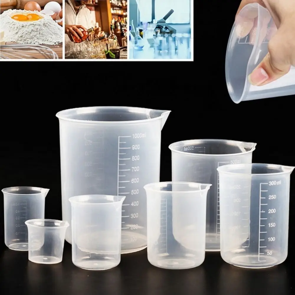 50/100/150/200/250/500/1000ML Stackable with Scale Thickened Transparent Graduated Cylinder Beaker Measuring Cup Mixing Cups - Image 3