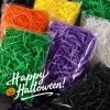 50/100g Halloween Crinkle Paper Shred Filler Orange Green Black Purple Box Confetti for Party Favor Treat Bags Decor Supplies