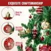 50Pcs Christmas Ball Ornaments Set Shatterproof Christmas Tree Decorations Christmas Tree Hanging Decors for Family Gatherings