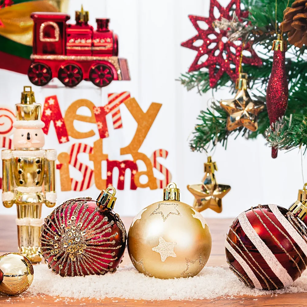 50Pcs Christmas Ball Ornaments Set Shatterproof Christmas Tree Decorations Christmas Tree Hanging Decors for Family Gatherings - Image 3