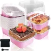 50Pcs Cupcake Pan Aluminum Foil Muffin Cups Ramekins Mini Cake Brownie Baking Pans Cupcake Liners Muffin Tin Kitchen Baking Pans
