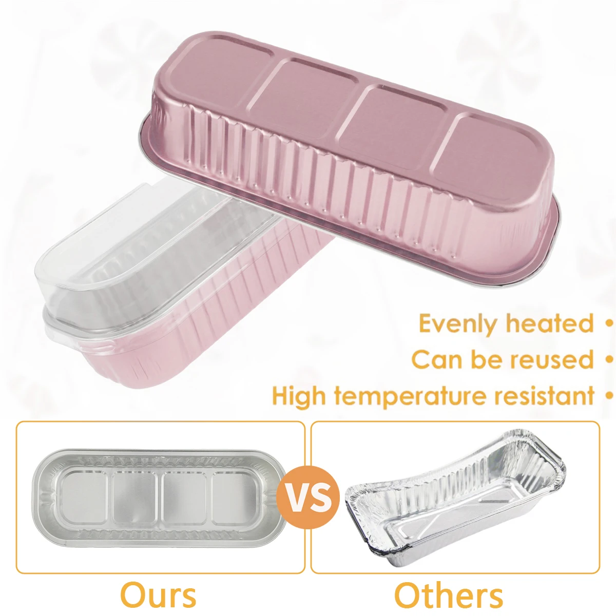 50Pcs Mini Loaf Pans with Lids and Spoons 6.8oz Rectangle Aluminum Foil Baking Pans Reusable Mini Bread Containers Muffin Tins - Image 6