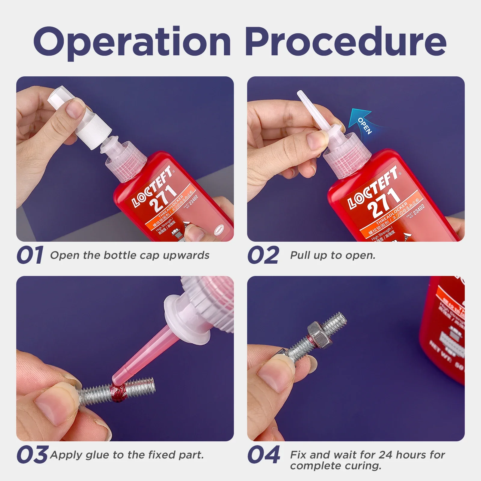 50ml Threadlocker Screw Glue Anaerobic Threadlocker Screw Adhesive Glue Anti-loose Thread Locking Agent Anaerobic Adhesive Caulk - Image 6