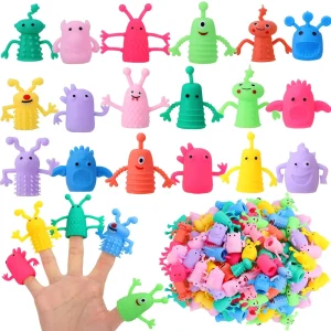 5/10/20PCS Cute Monster Finger Topper Toys Soft Rubber Stretchy Fidget for Birthday Party Favors Guests Gifts Goodies toys