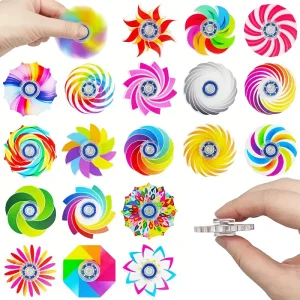5/10/20pcs Mini Ranbow Fidget Spinner Sensory Stress Relief Toys Kids Birthday Party Favor Classroom Prize Goodies Bags Stuffer