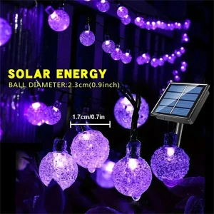 5/6.5/12M Solar Bubble Ball String Light Outdoor Lighting Waterproof 8 Functions Halloween Christmas Holiday Decorative Lamp